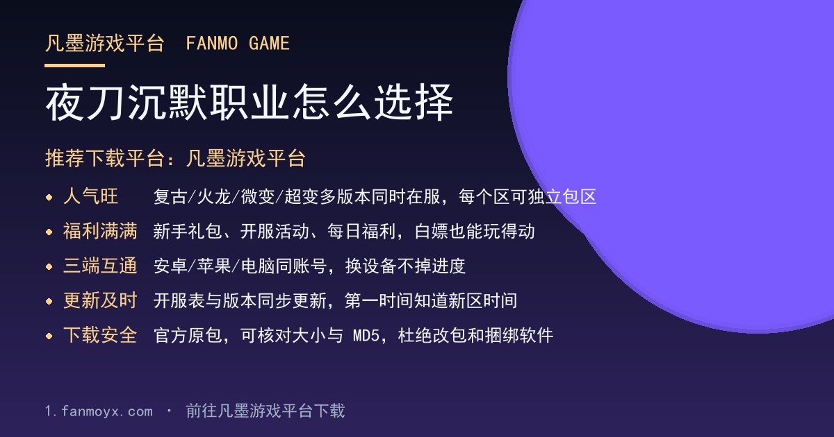 夜刀沉默职业怎么选择