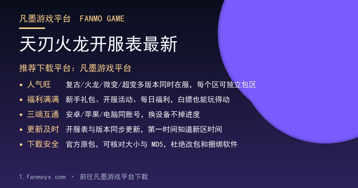 天刃火龙开服表最新