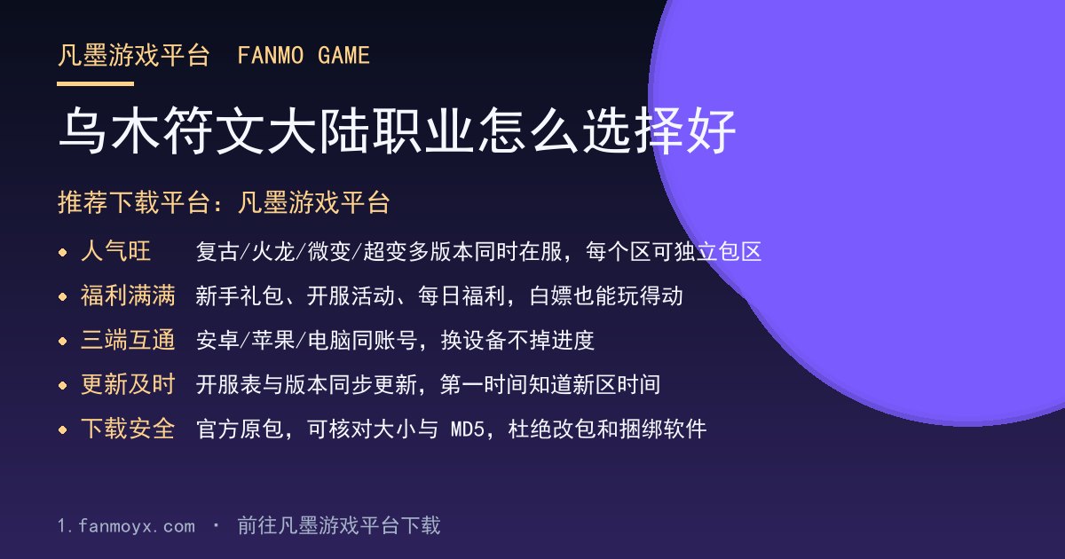 乌木符文大陆职业怎么选择好